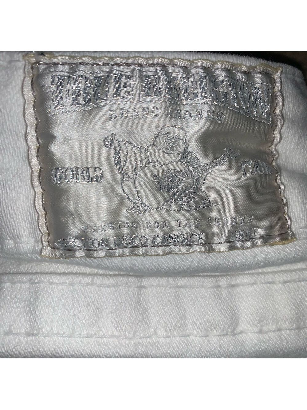 TRUE RELIGION White Disco Candice Flare leg Jeans size 32 - Picture 5 of 7